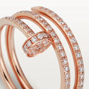 Juste un Clou Rose Gold Diamonds Double Ring DN2130 - TUZZUT Qatar Online Shopping