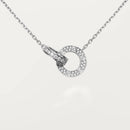 LOVE Pendant White Gold Diamonds Necklace DN2054 - TUZZUT Qatar Online Shopping