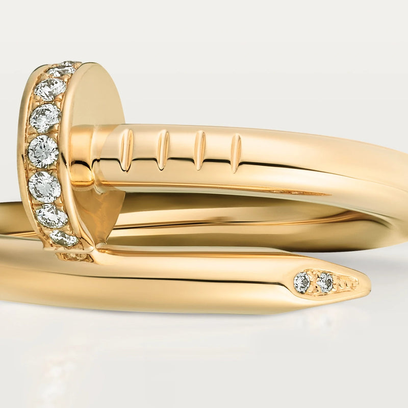 Juste un Clou Ring Classic Yellow Gold Diamonds DN2063 - TUZZUT Qatar Online Shopping