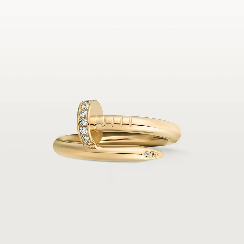 Juste un Clou Ring Classic Yellow Gold Diamonds DN2063 - TUZZUT Qatar Online Shopping
