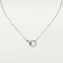 LOVE Pendant White Gold Diamonds Necklace DN2054 - TUZZUT Qatar Online Shopping