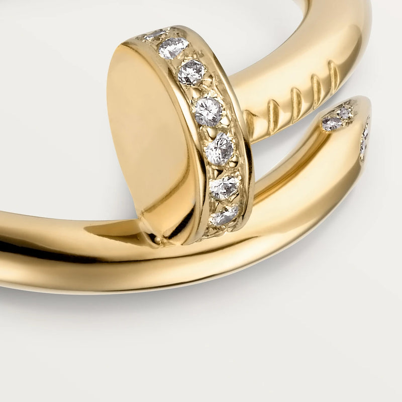 Juste un Clou Ring Classic Yellow Gold Diamonds DN2063 - TUZZUT Qatar Online Shopping