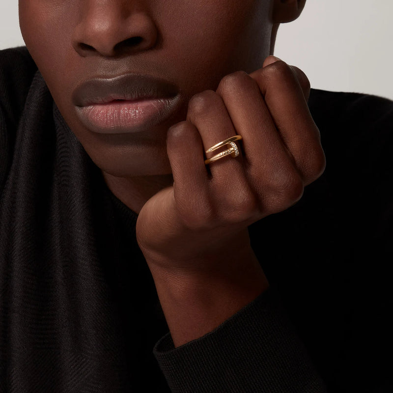 Juste un Clou Ring Classic Yellow Gold Diamonds DN2063 - TUZZUT Qatar Online Shopping