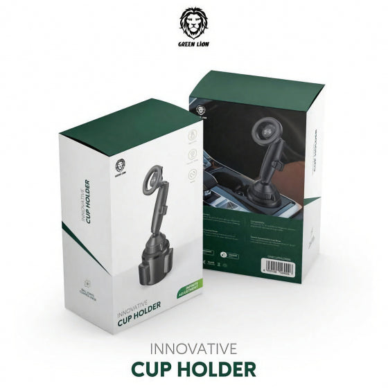 Green Lion Car iPhone Stand / Mounts in the Cupholder / Supports MagSafe Green Lion Car iPhone Stand / Mounts in the Cupholder / Supports MagSafe