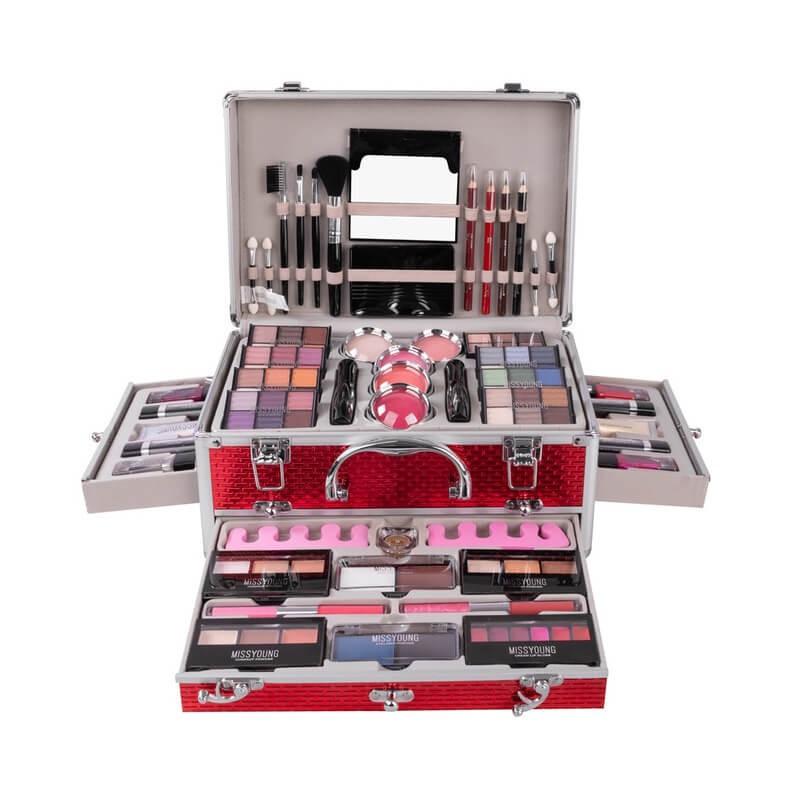 Miss Young MC1149 All in One Professional Makeup Kit for Women Full Kit Suitcase, Include Eyeshadow Palette, Lipstick Set, Concealer, Foundation, Lipgloss, Makeup Brush - TUZZUT Qatar Online Shopping