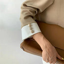 White Collar Tan Jacket Wide Leg Trouser Pantsuit LF1027 - TUZZUT Qatar Online Shopping