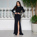 long black evening dress B98191