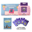 GYB Early Education English Arabic Flash Cards Learning Machine with Sound for Kids - Tuzzut.com Qatar Online Shopping