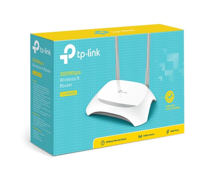 TP-Link TL-WR840N Wireless Router 300Mbps, 4 Lan Port - TUZZUT Qatar Online Store