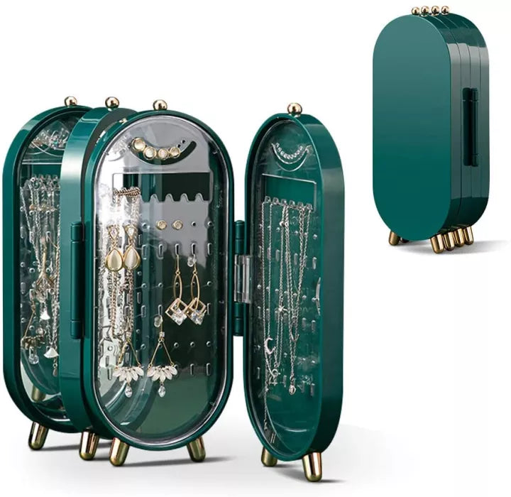 Foldable Luxury Jewelry Storage Box with Mirror Foldable Luxury Jewelry Storage Box with Mirror