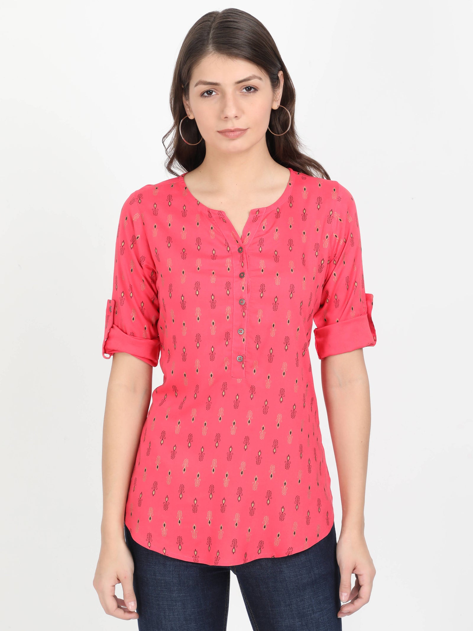 Women Red Casual Top Women Red Casual Top