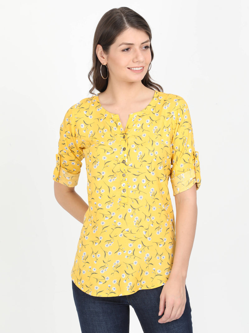 Women Yellow Casual Top - Tuzzut.com Qatar Online Shopping