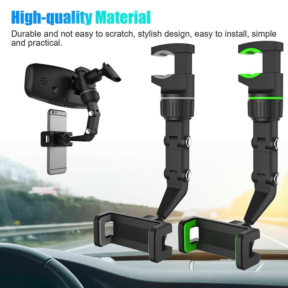 Multi-Function Adjustable 360° Universal Car Rearview Mirror Phone Holder Mount S4266722 Multi-Function Adjustable 360° Universal Car Rearview Mirror Phone Holder Mount S4266722