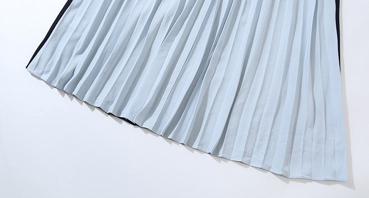 Women’s Casual Autumn Winter Turtleneck Stripe Belt Top And Skirt Dresses - Tuzzut.com Qatar Online Shopping
