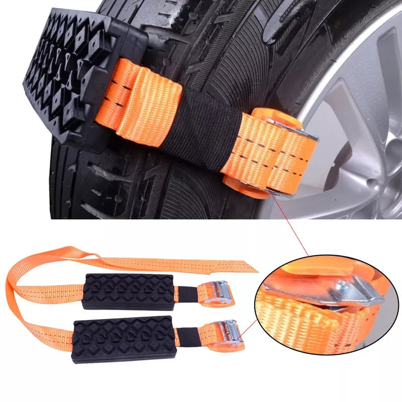 2PCS Car Tire Anti-Skid Traction Blocks Snow Mud Sand Traction Mats for SUV Sedan 2PCS Car Tire Anti-Skid Traction Blocks Snow Mud Sand Traction Mats for SUV Sedan