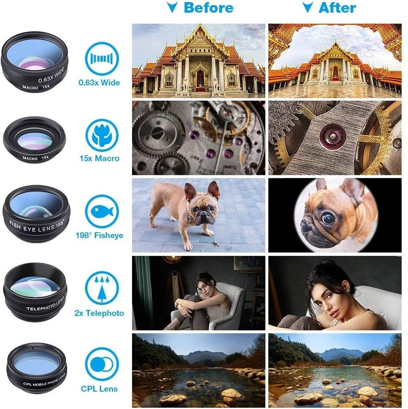 Apexel 10 in 1 Cell Phone Camera Lens Kit - APL-DG10 - TUZZUT Qatar Online Store