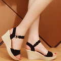 Women's High Heels Ankle Buckle Strap Sandals Shoes B24 - Tuzzut.com Qatar Online Shopping