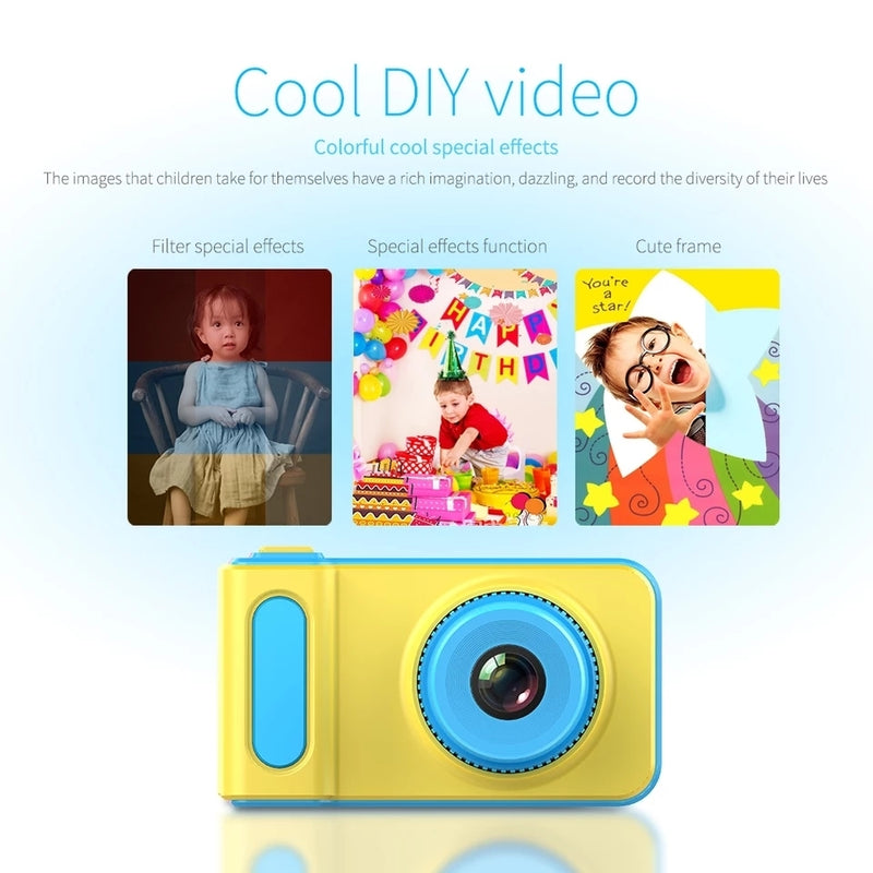 KidsCam™ Mini Digital Camera 2 Inch Cartoon Cute Toys for Kids + FREE 8 GB Micro SD Card - TUZZUT Qatar Online Store