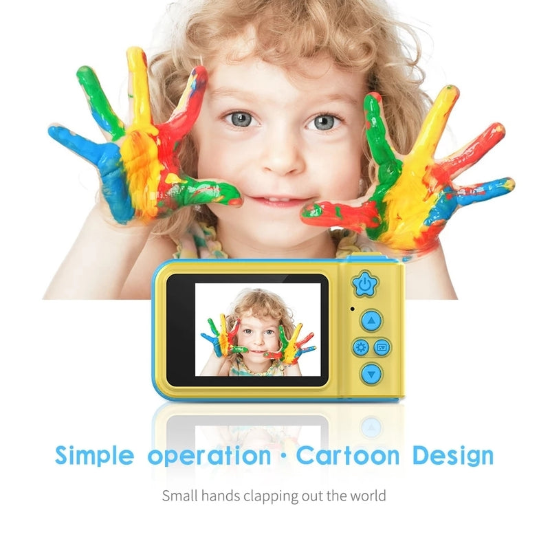 KidsCam™ Mini Digital Camera 2 Inch Cartoon Cute Toys for Kids + FREE 8 GB Micro SD Card - Tuzzut.com Qatar Online Shopping