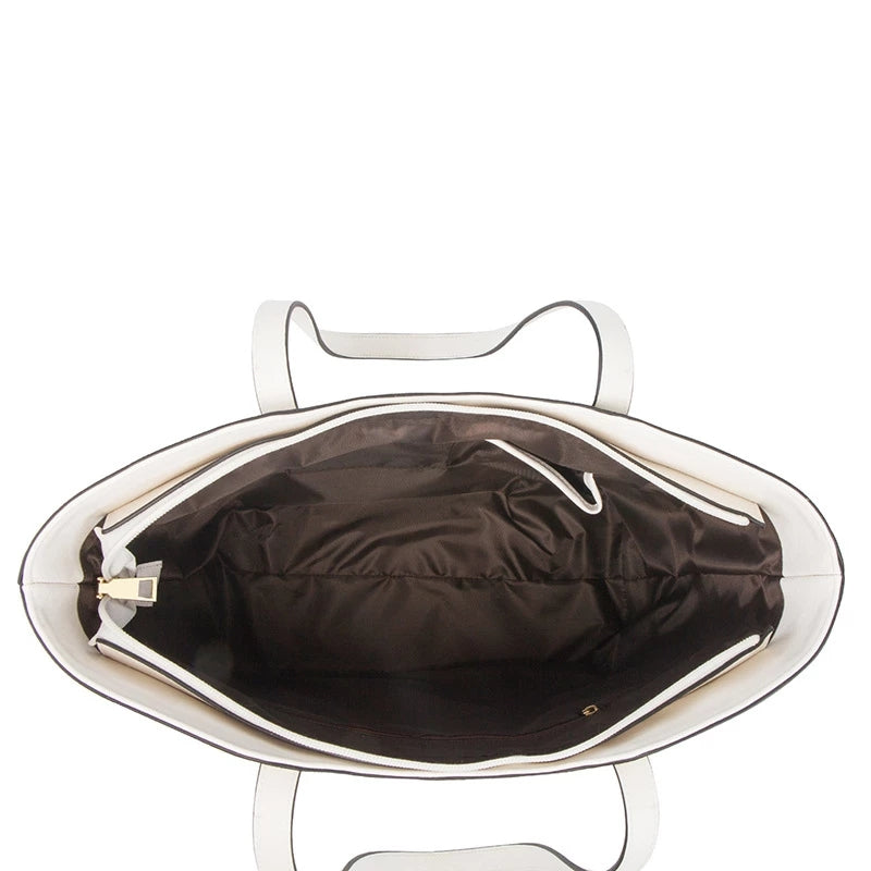 4 Pcs Tote Shoulder Handbag Wallet Set - Brown - Tuzzut.com Qatar Online Shopping