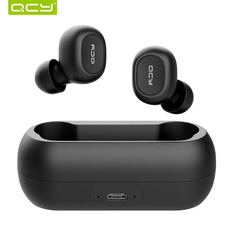 QCY T1C Bluetooth 5.0 TWS Headphones Bluetooth Wireless Headset Sweatproof Noise Cancellation mini Wireless Bluetooth Earphone - Tuzzut.com Qatar Online Shopping