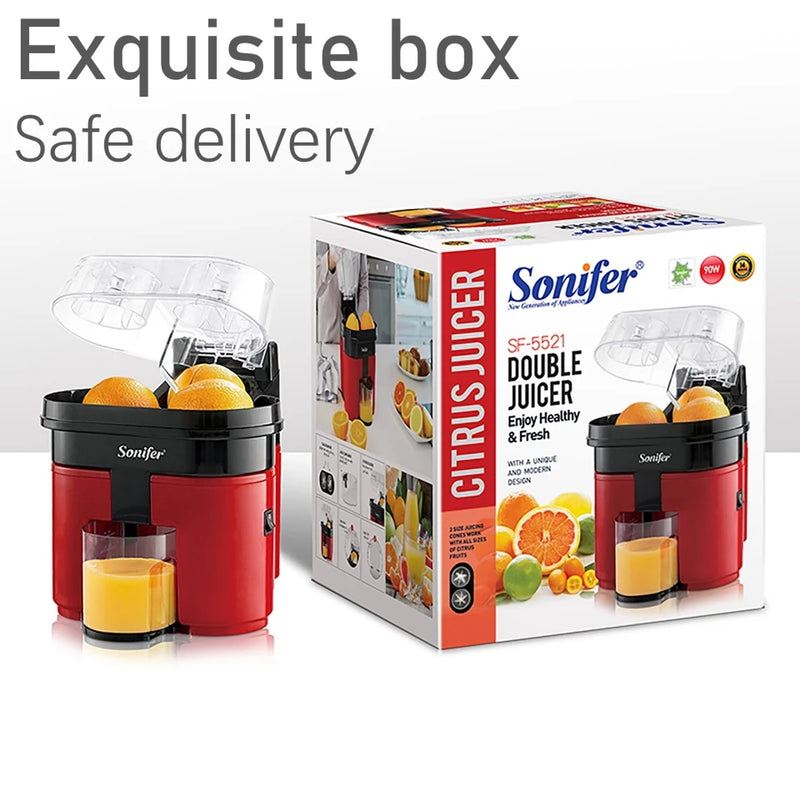 Sonifer Double Juicer 90W Electric Lemon Orange Fresh Squeezer - Tuzzut.com Qatar Online Shopping