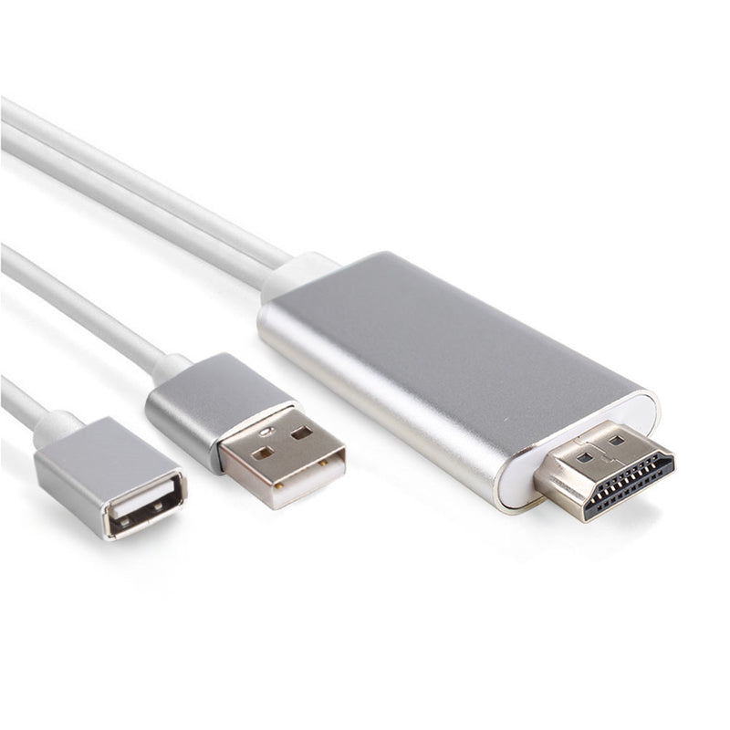 USB To HDMI Cable HDTV Mirroring Adapter For iPhone/Android L6M-2M 1080P - Tuzzut.com Qatar Online Shopping