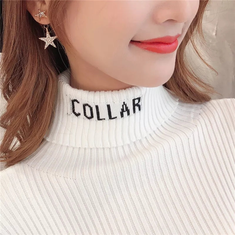 Women's Fashion High Collar Knitting Sweater Women's Fashion High Collar Knitting Sweater