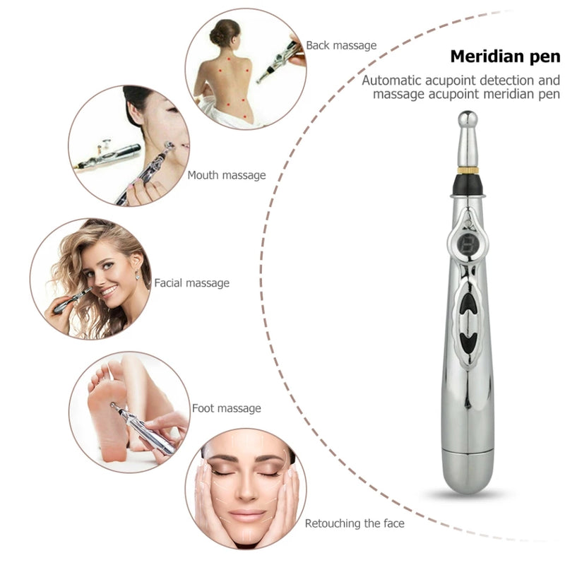 Electric Pulse Acupuncture Meridian Massager Pen - LH618 - Tuzzut.com Qatar Online Shopping