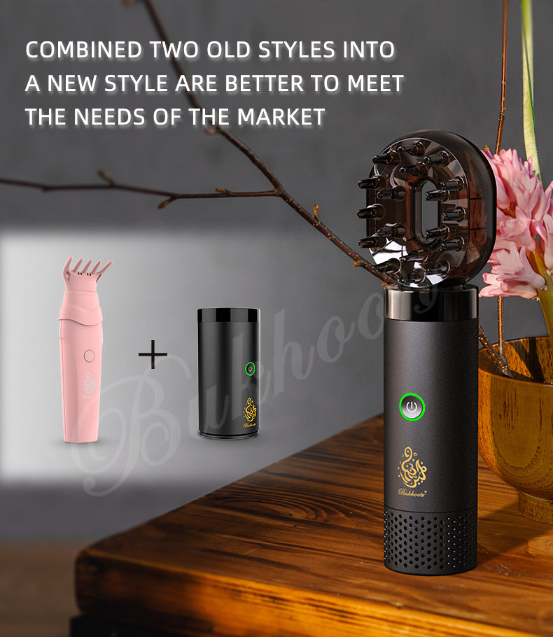 Rechargeable Bakhoor Incense Burner with Detachable Hair Comb - TUZZUT Qatar Online Store