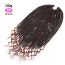 20 inch Soft Natural Soft Synthetic Hair Extension 24 Strands Brown S3912207 - Tuzzut.com Qatar Online Shopping