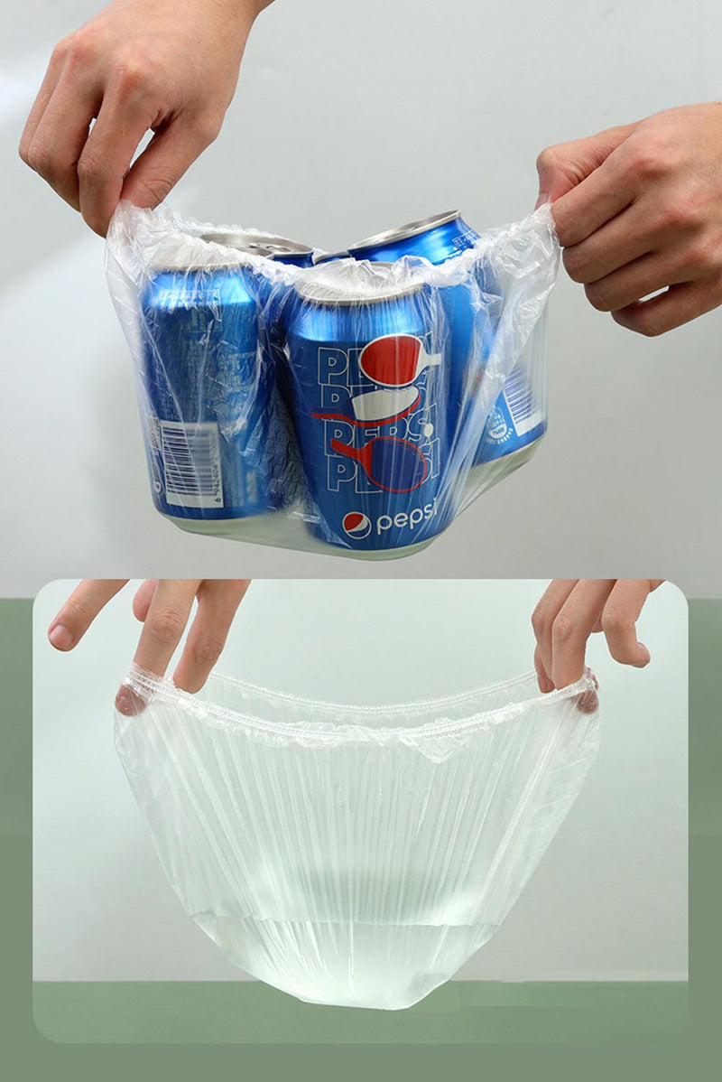 Disposable Plastic Wrap Elastic Food Lid Cap - 50 Pcs Pack - Tuzzut.com Qatar Online Shopping