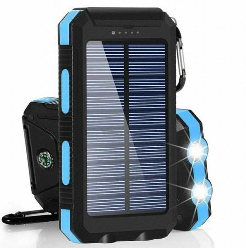 Gpower 20,000 mAh Portable Shockproof Solar Charger Dual USB External Battery PowerBank (GS-02), Assorted Color - Tuzzut.com Qatar Online Shopping