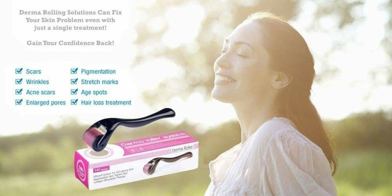 Derma Roller with 540 Stainless Alloy Needles - Tuzzut.com Qatar Online Shopping