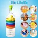 8 in 1 Kitchen Bottle Tool Set- Multi Kitchen Gadgets Maker(Funnel, Juicer Lemon squeezer, Spice grater, Egg masher, Cheese grater, Egg separator, Measuring cup, Can opener) - Tuzzut.com Qata