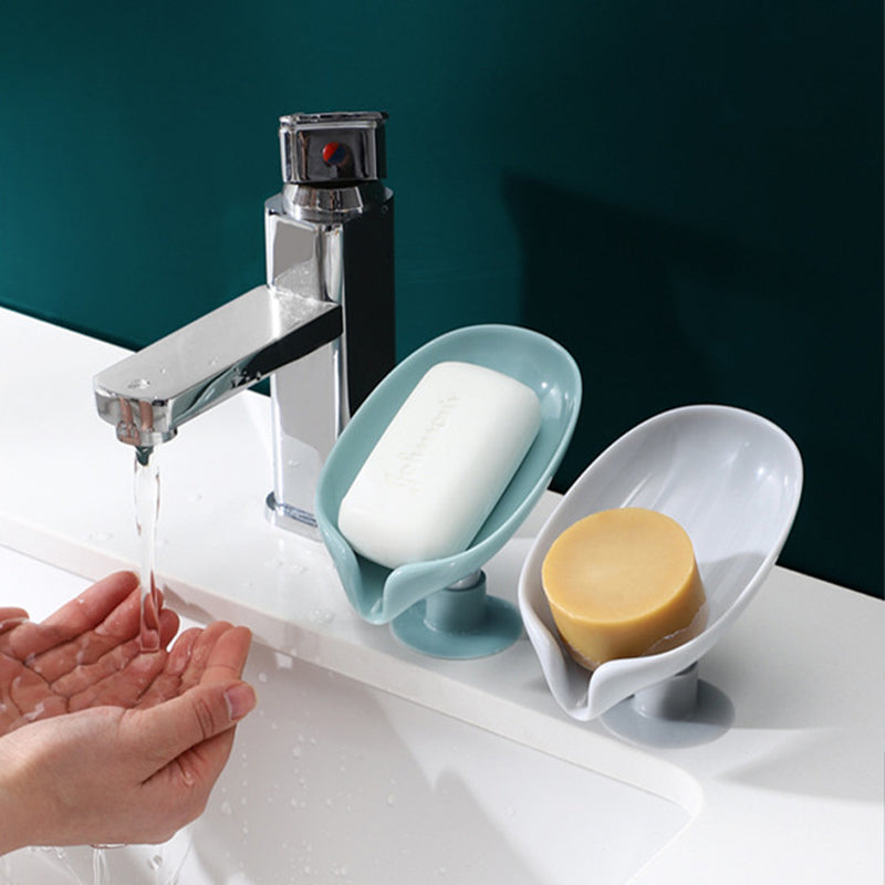 Leaf-Shape Self Draining Soap Dish Holder Leaf-Shape Self Draining Soap Dish Holder