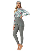 Women's Burkini Modest Swimsuit Set - Grey - Tuzzut.com Qatar Online Shopping