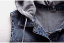 Women's Fashion Sleeveless Denim Jacket Cowboy Coats Soft Hooded Warm Outwear - Tuzzut.com Qatar Online Shopping