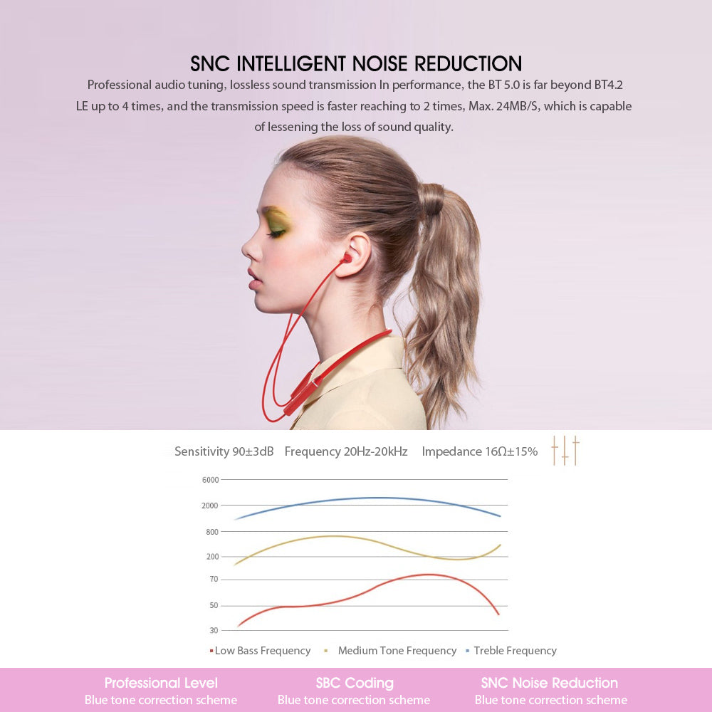 Lenovo HE05 Bluetooth Wireless Neckband Earphone Lenovo HE05 Bluetooth Wireless Neckband Earphone