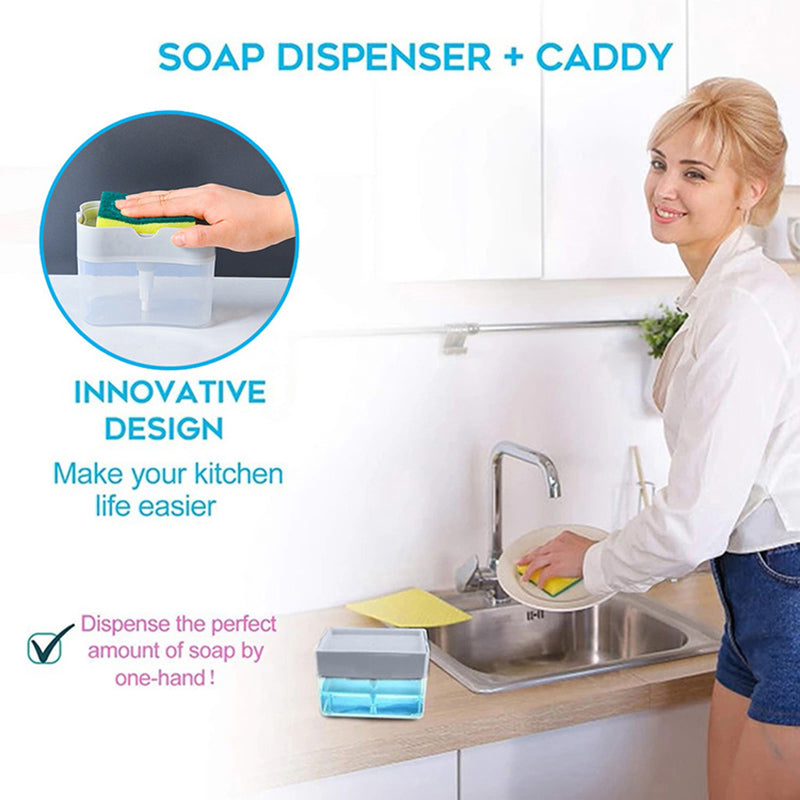 Soap Dispencer Pump with Sponge - Tuzzut.com Qatar Online Shopping