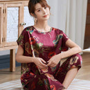 Women's Nightie Home Clothes Plus Oversized 5XL Satin Silk Pajamas Sets - S415284141 - Tuzzut.com Qatar Online Shopping
