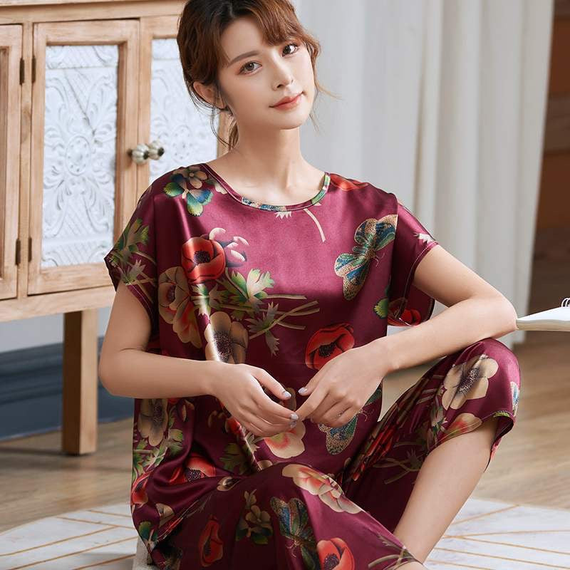 Women's Nightie Home Clothes Plus Oversized 5XL Satin Silk Pajamas Sets - S415284141 Women's Nightie Home Clothes Plus Oversized 5XL Satin Silk Pajamas Sets - S415284141