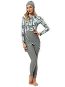 Women's Burkini Modest Swimsuit Set - Grey - Tuzzut.com Qatar Online Shopping