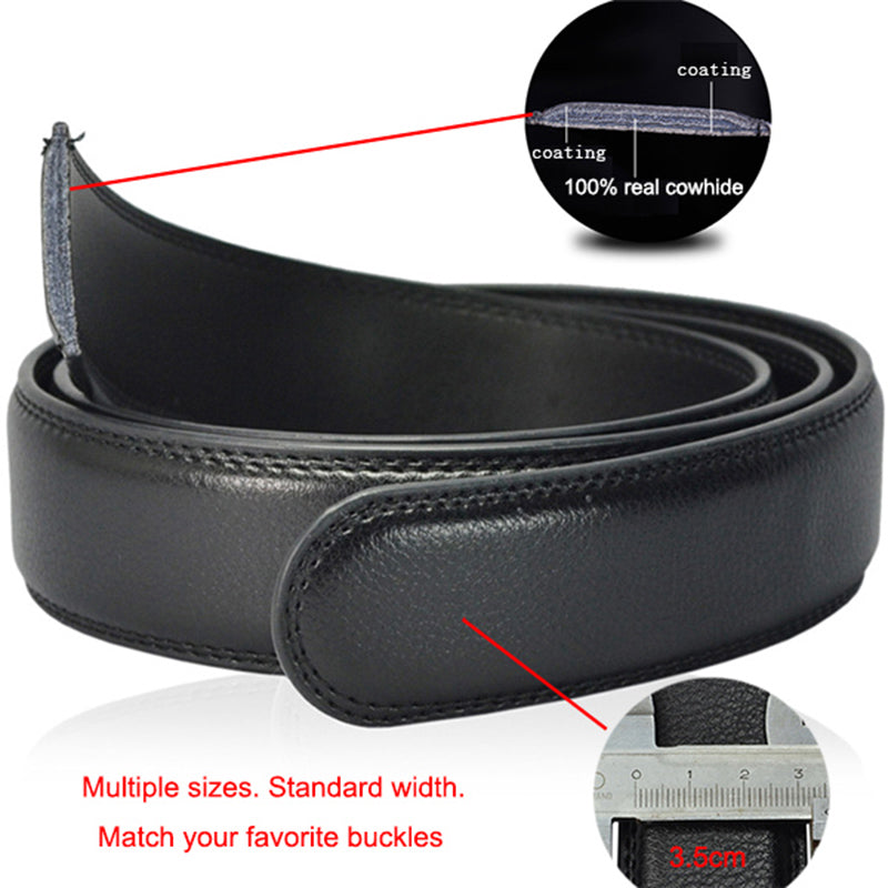 Men's Fashion Soft Genuine Leather Buckle Belt Automatic 125 - Tuzzut.com Qatar Online Shopping