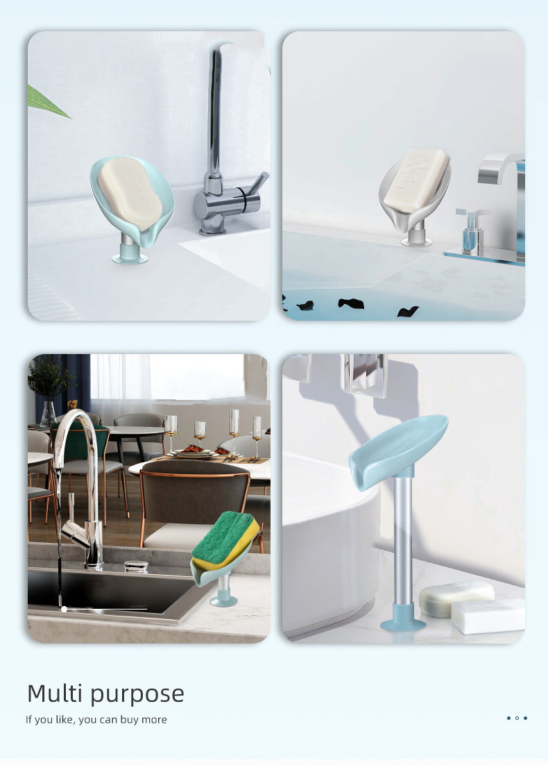 Leaf-Shape Self Draining Soap Dish Holder Leaf-Shape Self Draining Soap Dish Holder
