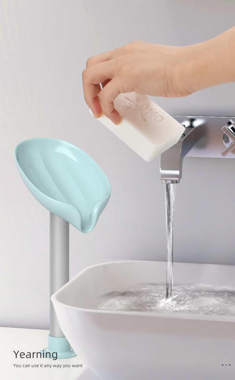 Leaf-Shape Self Draining Soap Dish Holder Leaf-Shape Self Draining Soap Dish Holder