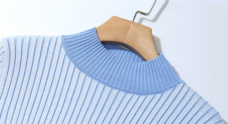 Women’s Casual Autumn Winter Turtleneck Stripe Belt Top And Skirt Dresses CD316 Women’s Casual Autumn Winter Turtleneck Stripe Belt Top And Skirt Dresses CD316