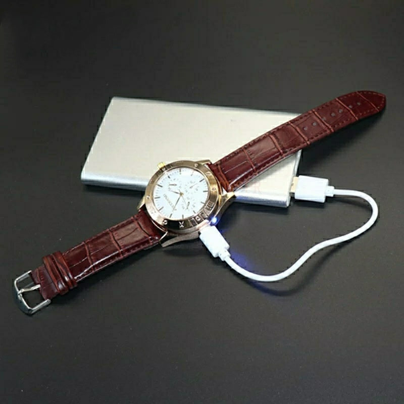 Zhuoheng Male Quartz Watch LED Electronic Lighters for Cigarette - Tuzzut.com Qatar Online Shopping