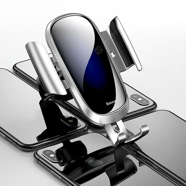 Baseus SUYL - WL01 Gravity Reaction Air Vent Mount Mobile Phone Holder - Silver - TUZZUT Qatar Online Store