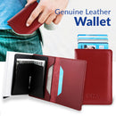 Bitza Ultra Slim Genuine Leather Card Holder Wallet with RFID Protection - Tuzzut.com Qatar Online Shopping